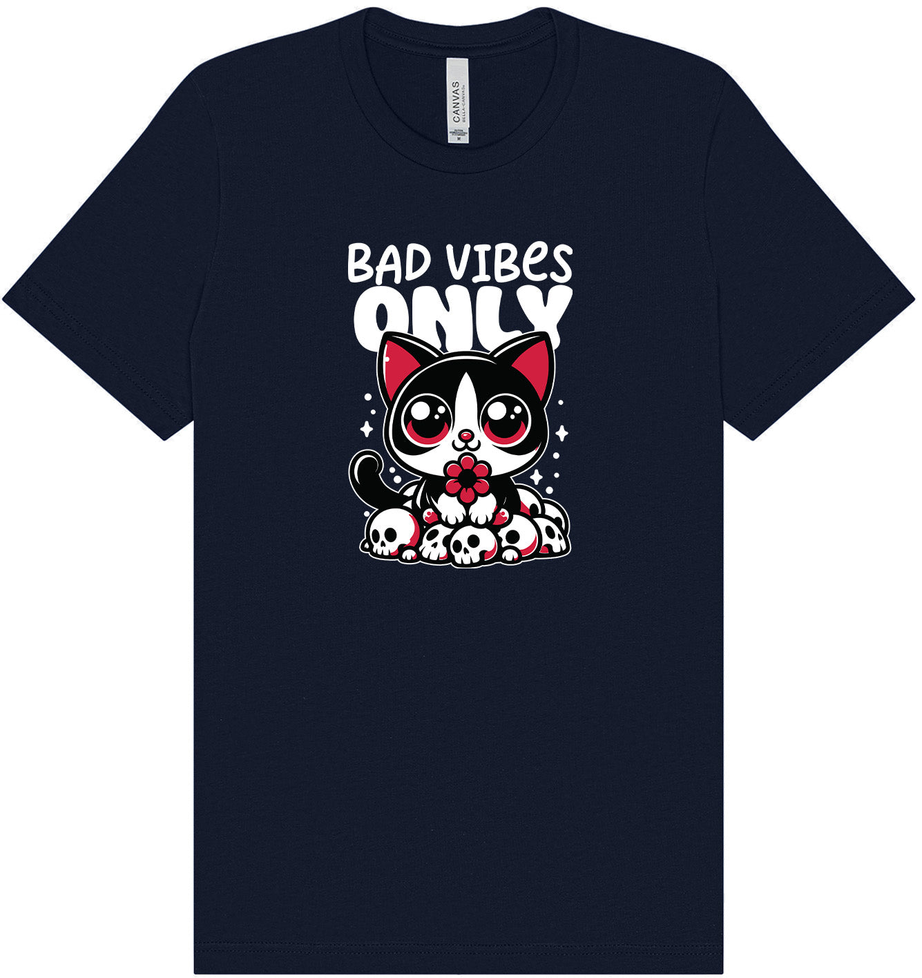 Bad Vibes Only Adult Bella Canvas Shirt