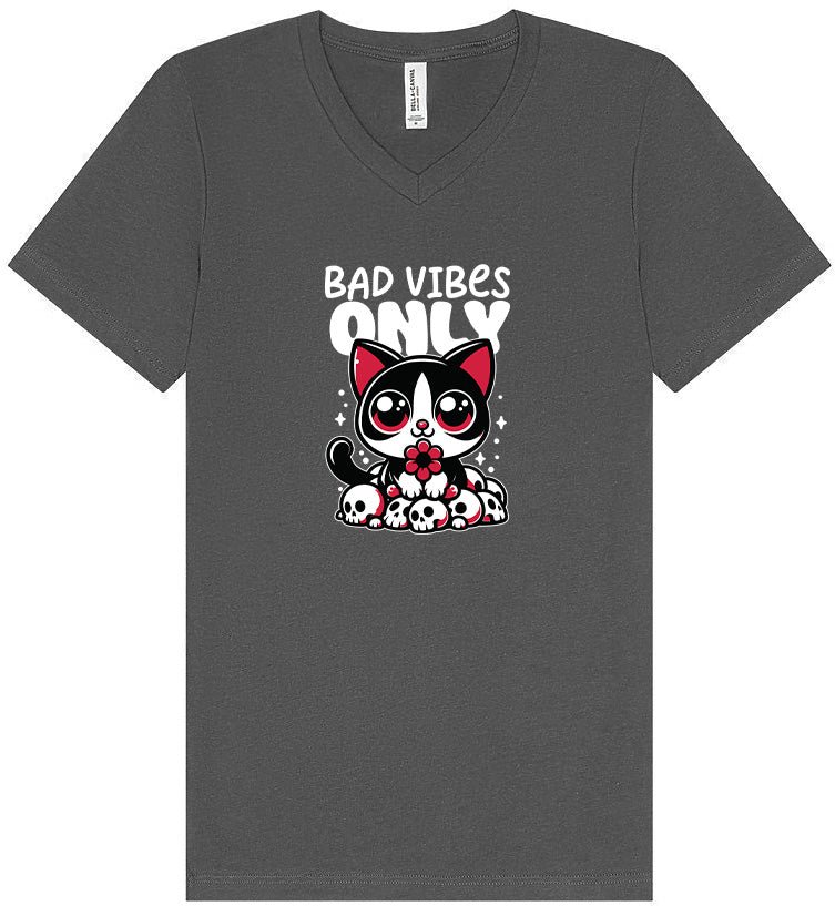 Bad Vibes Only Unisex V-Neck Shirt