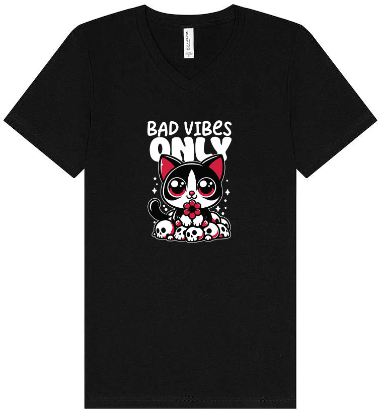 Bad Vibes Only Unisex V-Neck Shirt