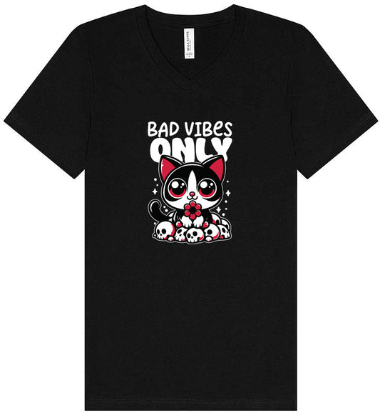 Bad Vibes Only Unisex V-Neck Shirt