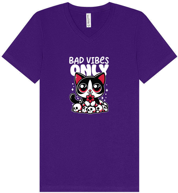 Bad Vibes Only Unisex V-Neck Shirt