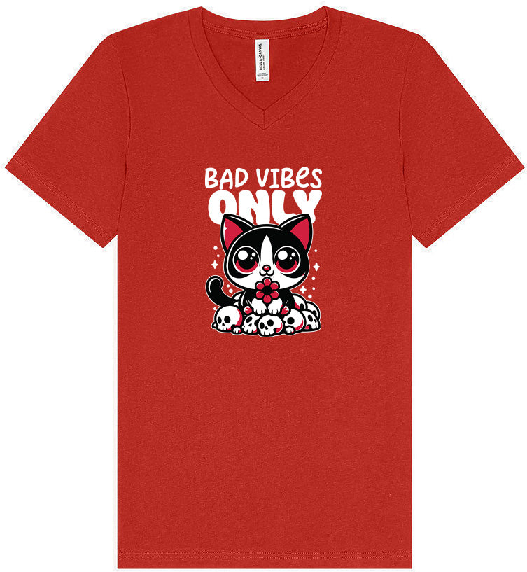 Bad Vibes Only Unisex V-Neck Shirt