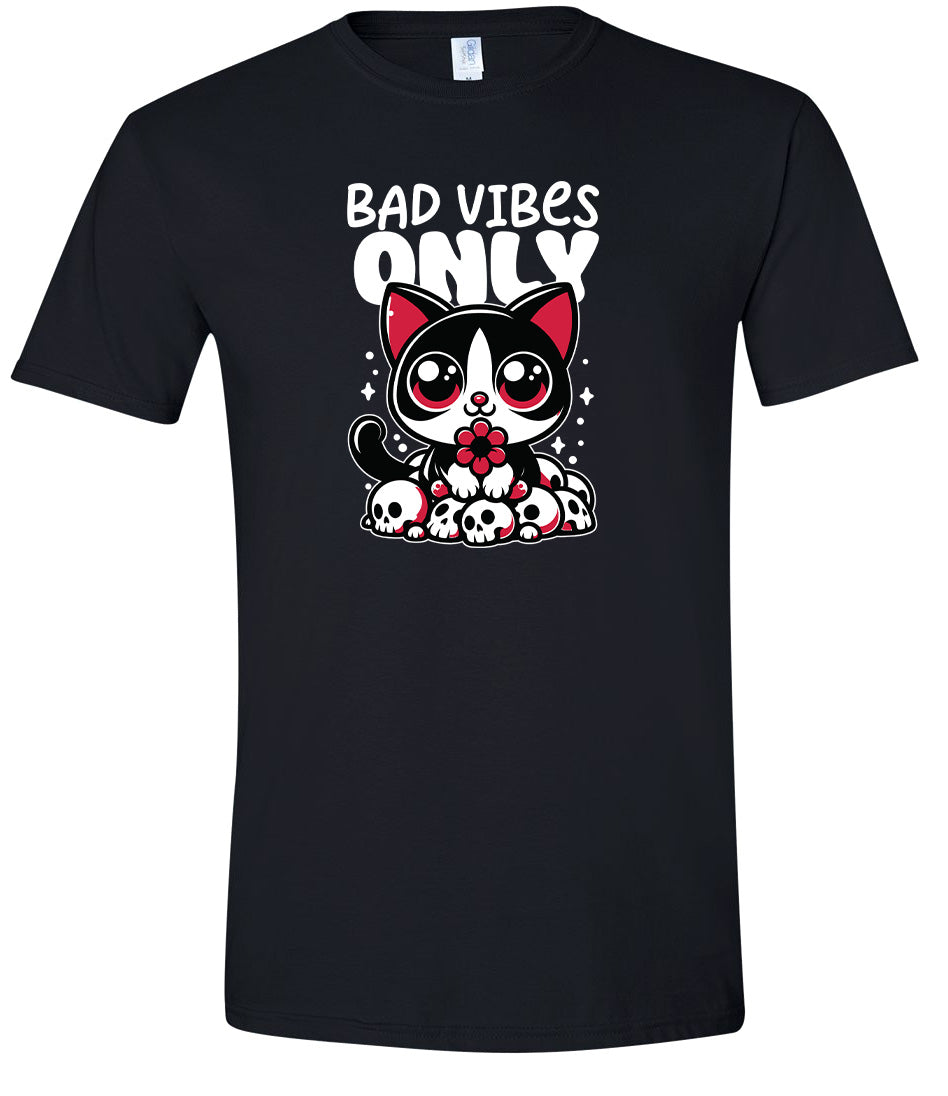 Bad Vibes Only Adult Gildan Soft Shirt