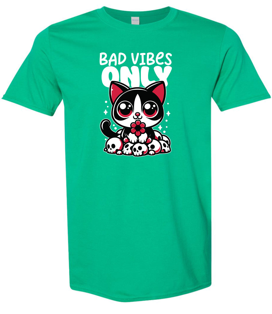 Bad Vibes Only Adult Gildan Soft Shirt