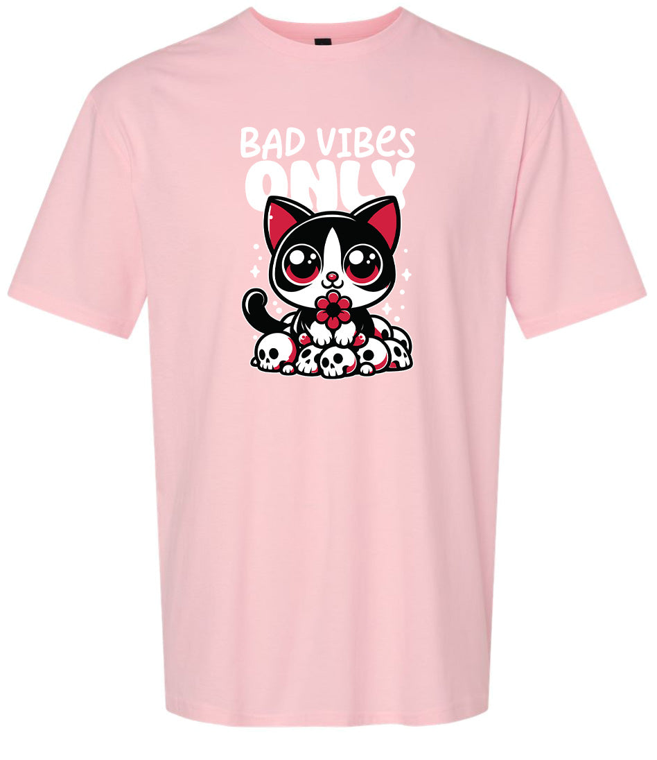 Bad Vibes Only Adult Gildan Soft Shirt