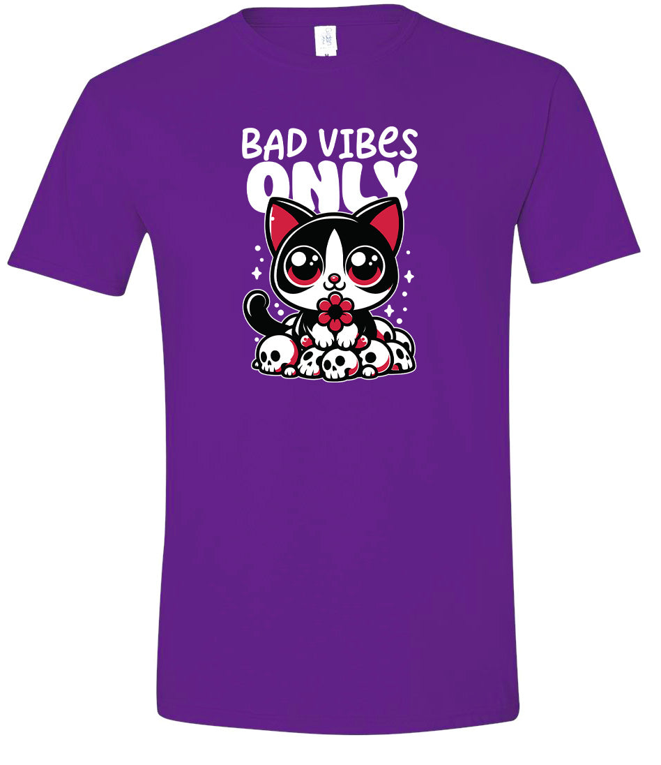 Bad Vibes Only Adult Gildan Soft Shirt
