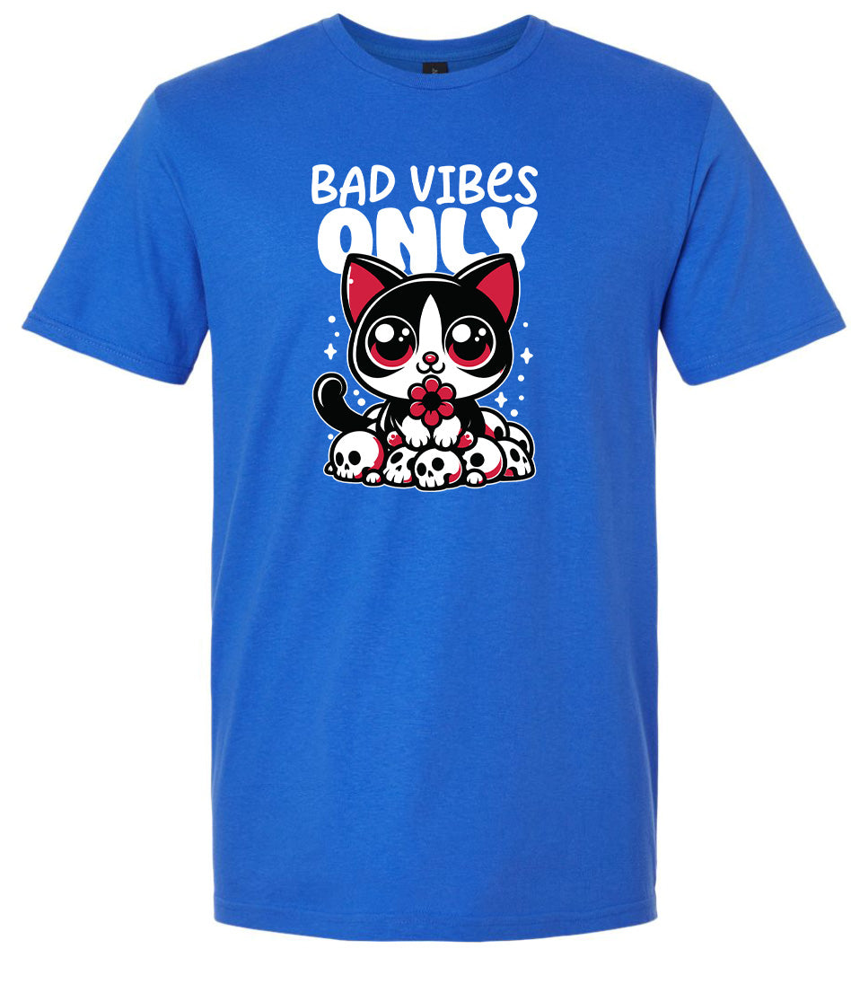 Bad Vibes Only Adult Gildan Soft Shirt