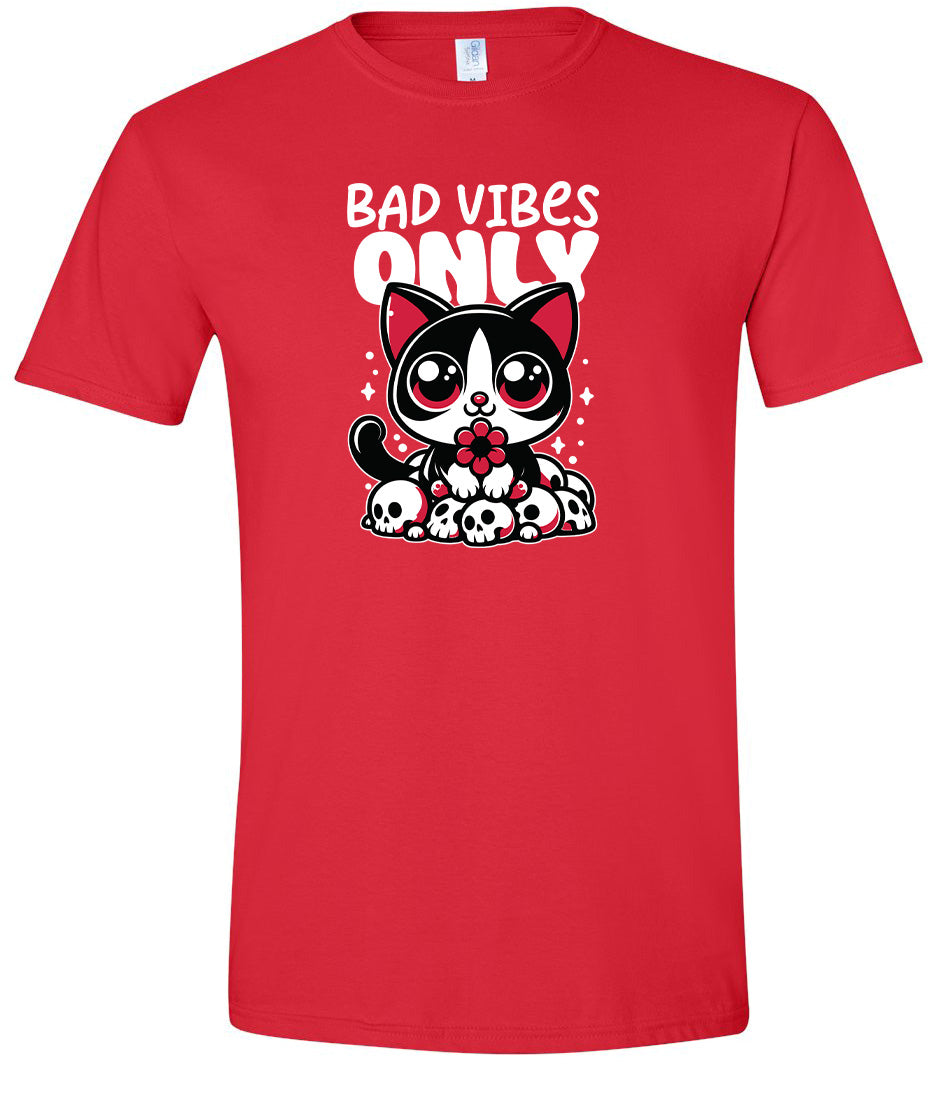 Bad Vibes Only Adult Gildan Soft Shirt