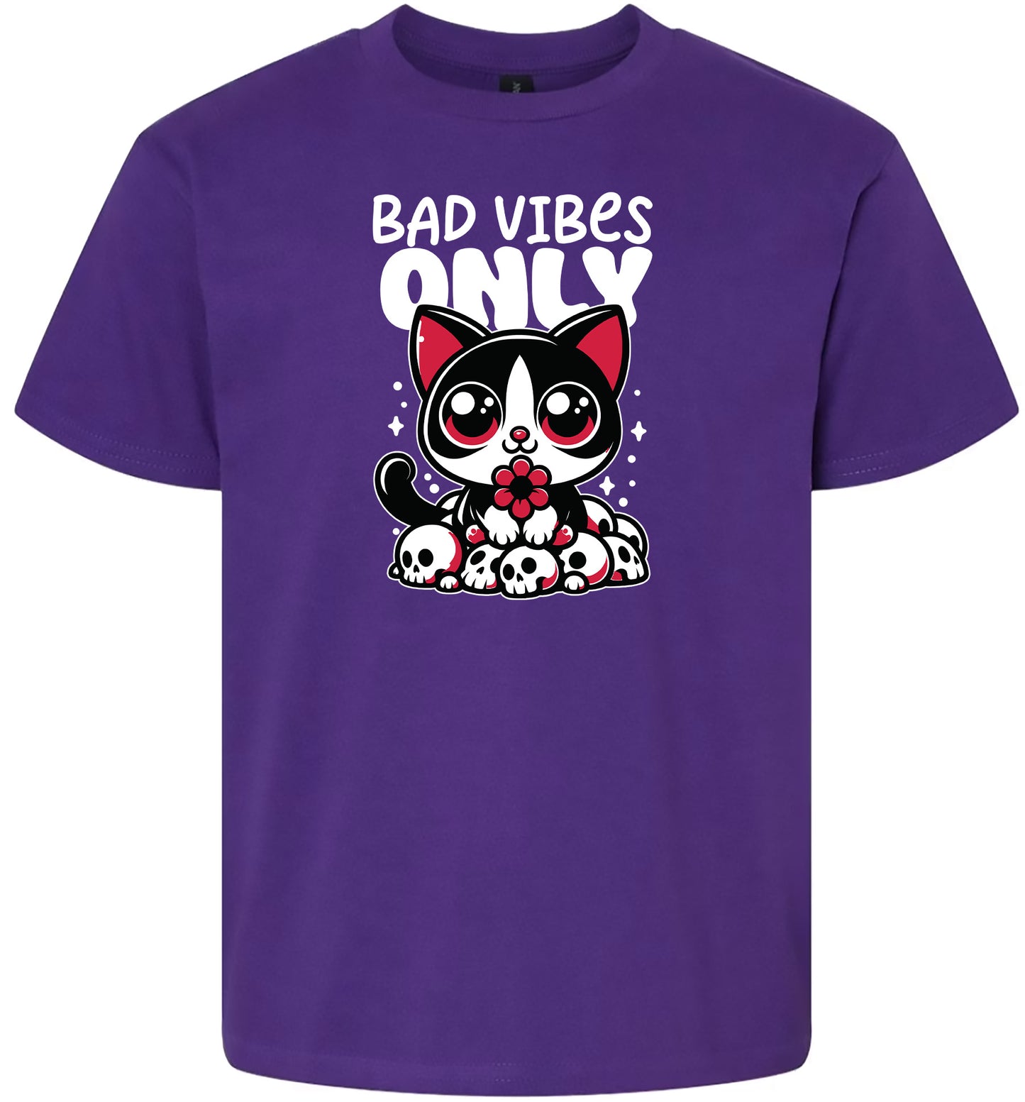 Bad Vibes Only Children's Gildan Soft Shirt