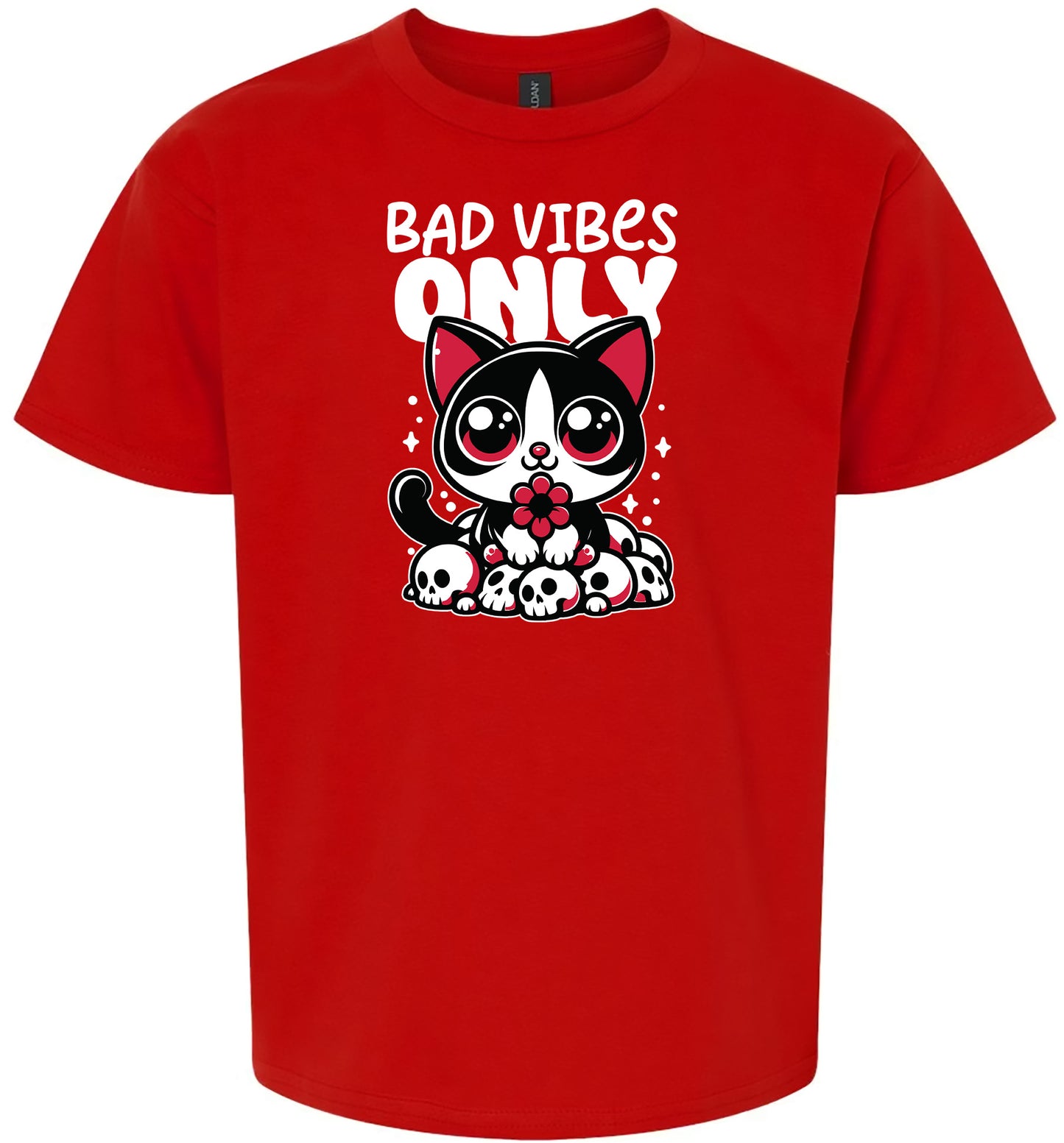 Bad Vibes Only Children's Gildan Soft Shirt