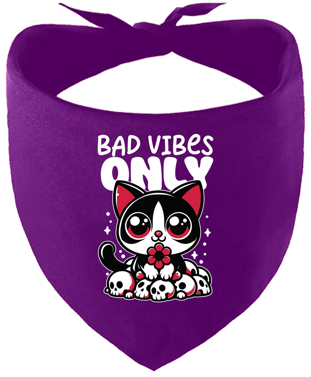 Bad Vibes Only Pet Bandana
