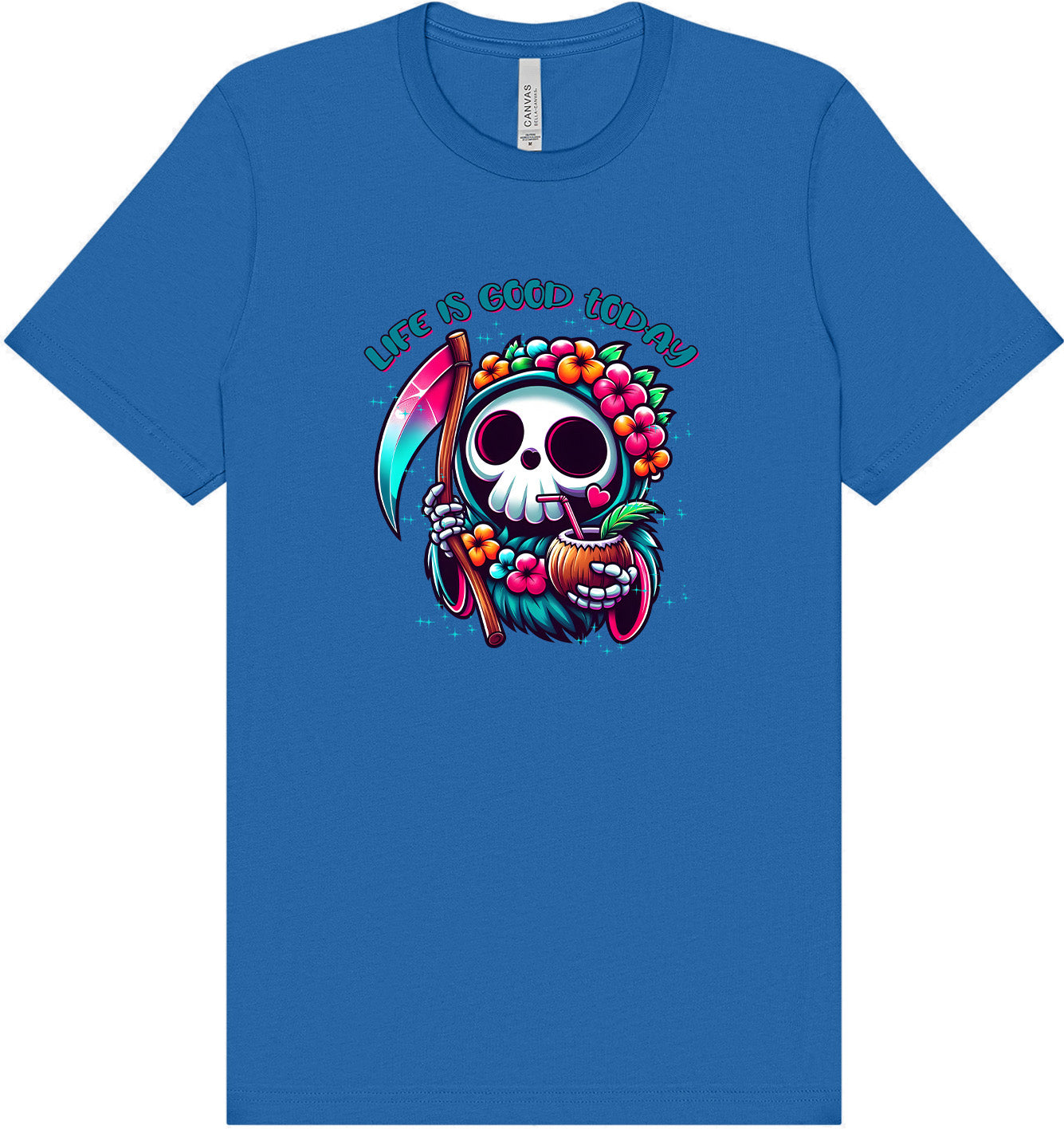 Tropical Grim Reaper Adult Bella Canvas Shirt