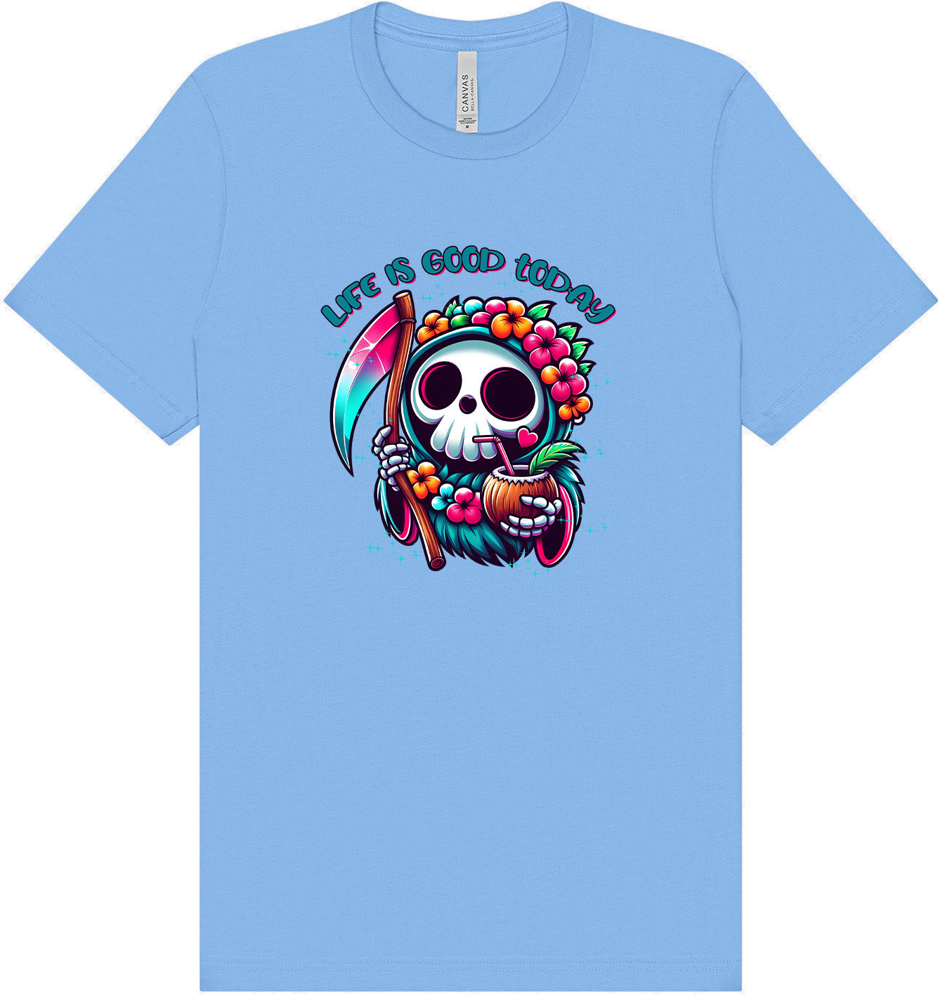 Tropical Grim Reaper Adult Bella Canvas Shirt
