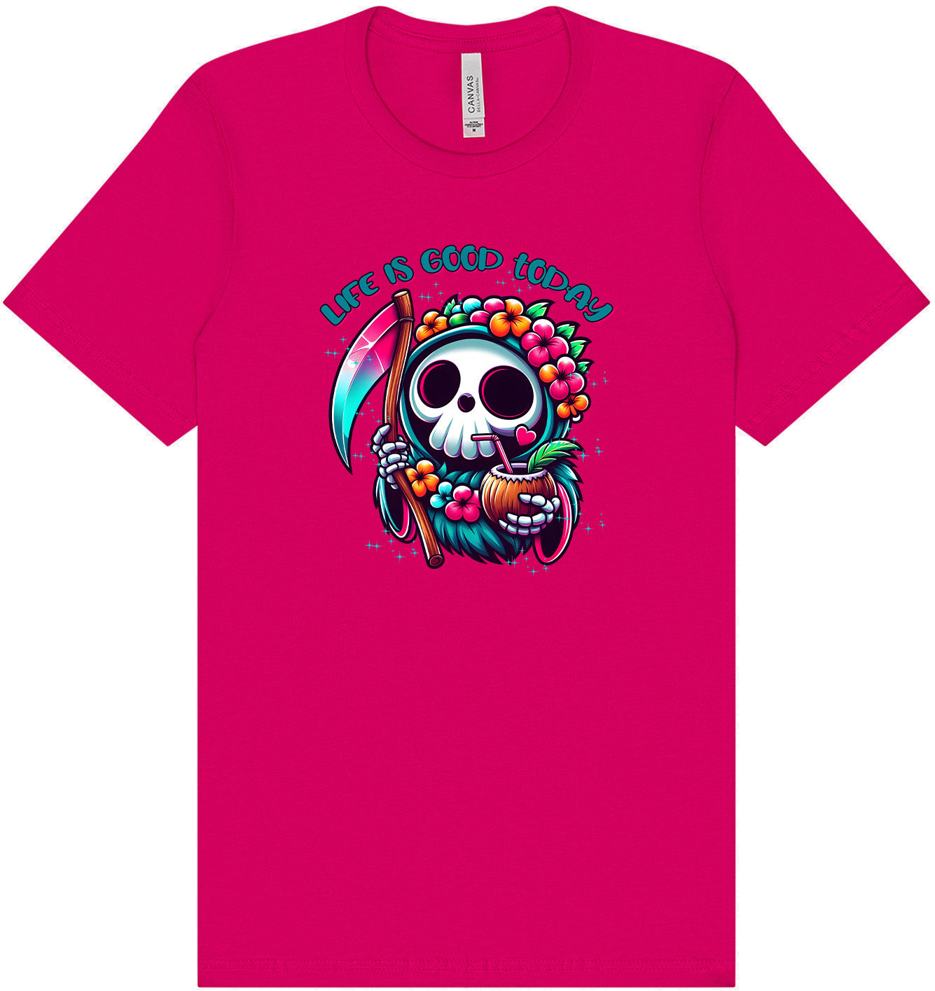 Tropical Grim Reaper Adult Bella Canvas Shirt