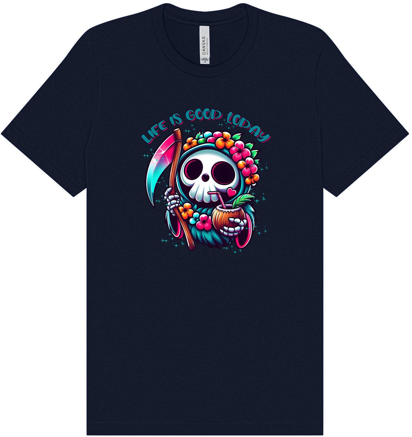 Tropical Grim Reaper Adult Bella Canvas Shirt