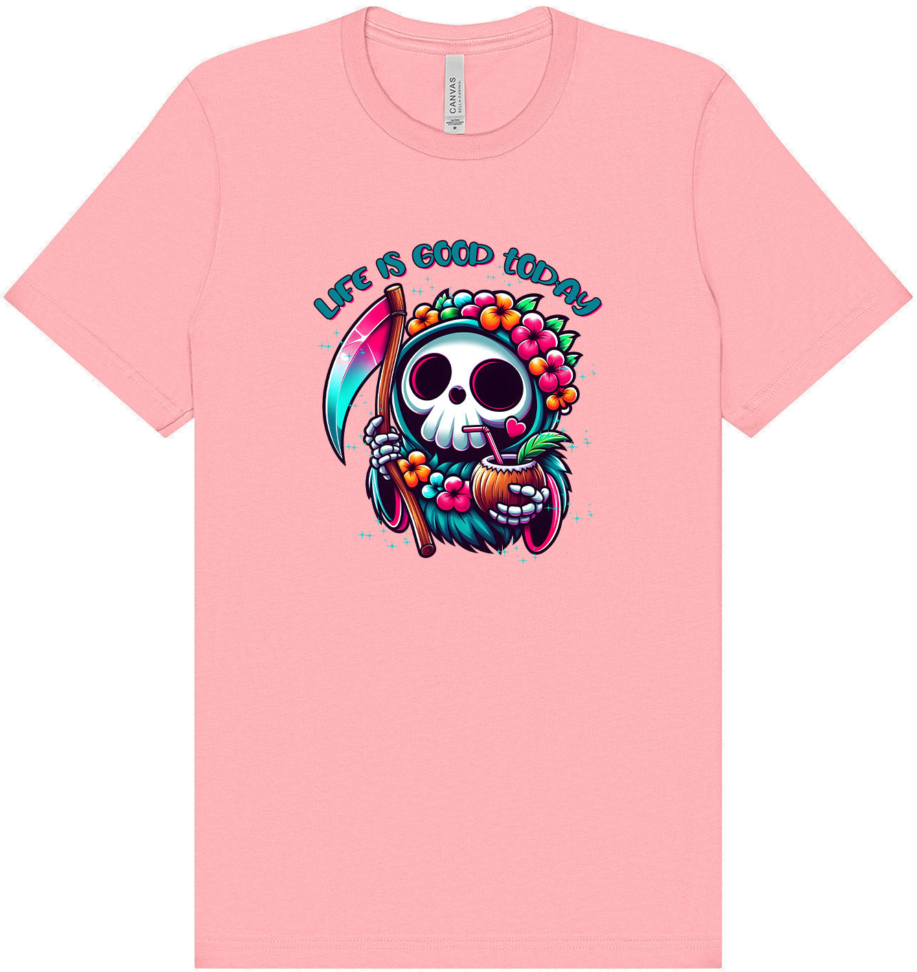Tropical Grim Reaper Adult Bella Canvas Shirt