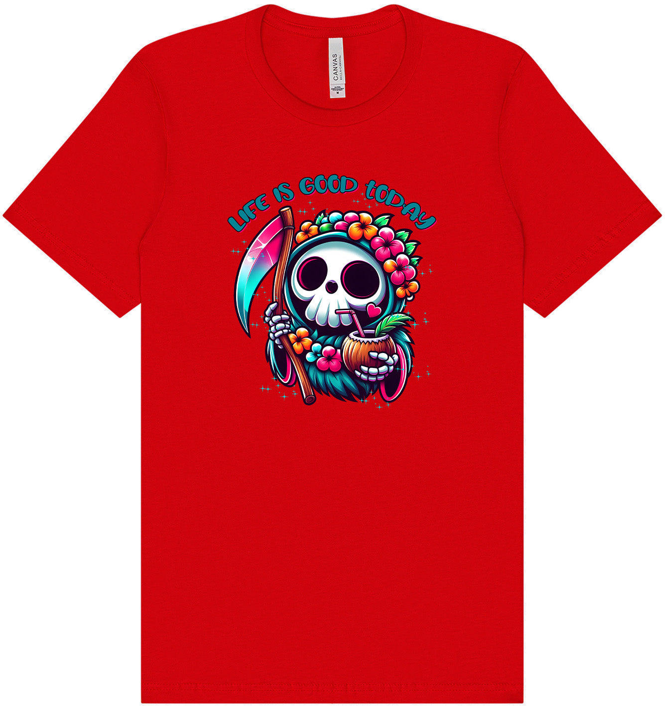 Tropical Grim Reaper Adult Bella Canvas Shirt