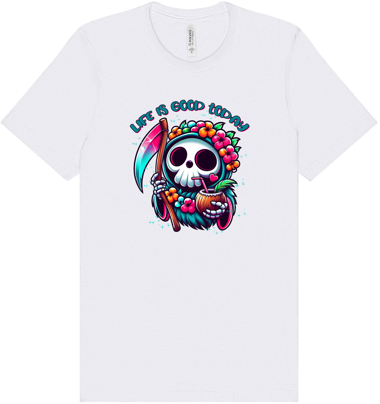 Tropical Grim Reaper Adult Bella Canvas Shirt