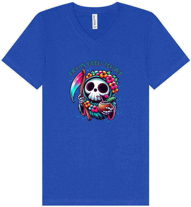 Tropical Grim Reaper Unisex V-Neck Shirt