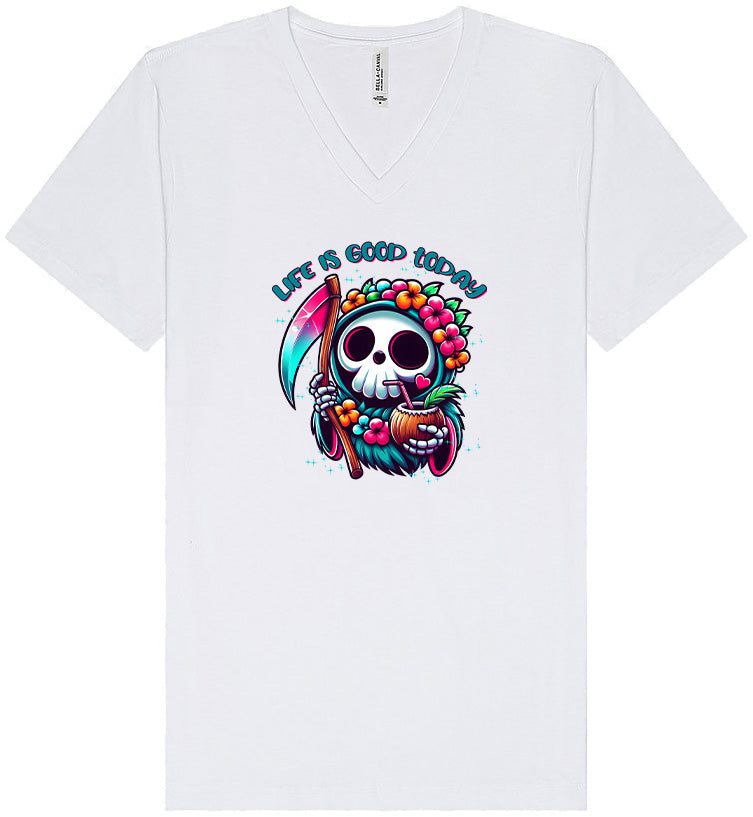 Tropical Grim Reaper Unisex V-Neck Shirt