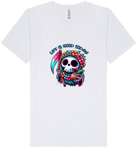 Tropical Grim Reaper Unisex V-Neck Shirt
