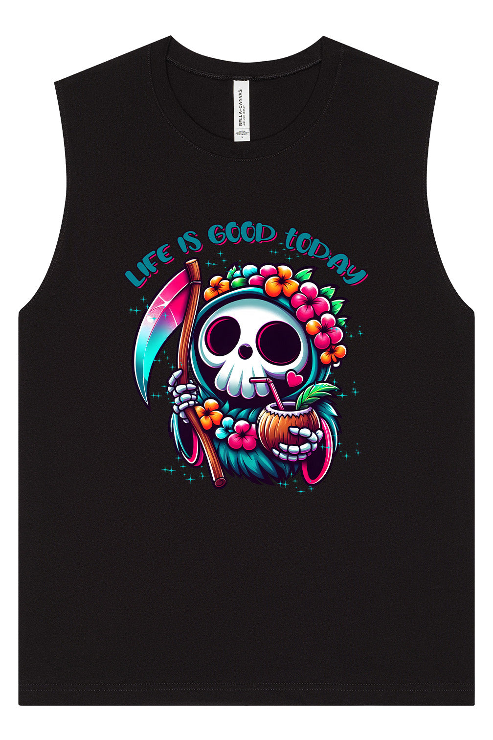 Tropical Grim Reaper Muscle Tank
