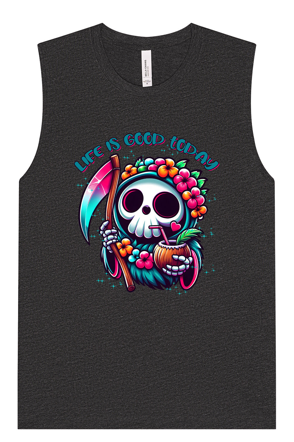 Tropical Grim Reaper Muscle Tank