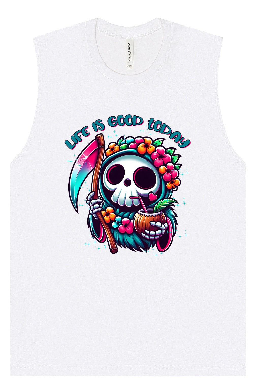 Tropical Grim Reaper Muscle Tank