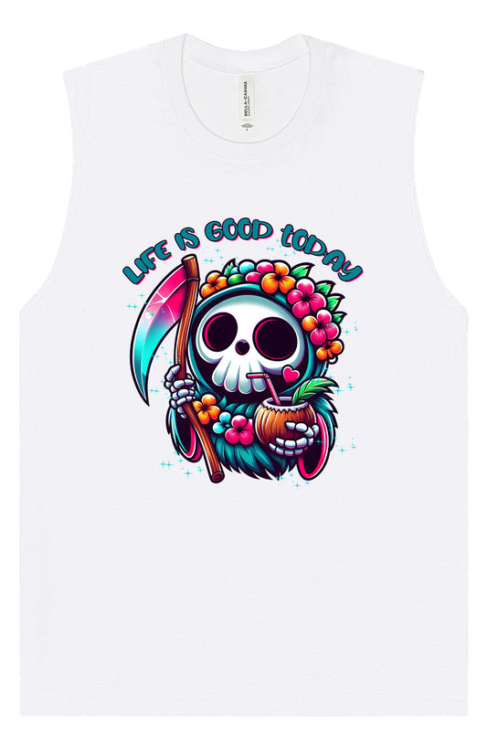Tropical Grim Reaper Muscle Tank