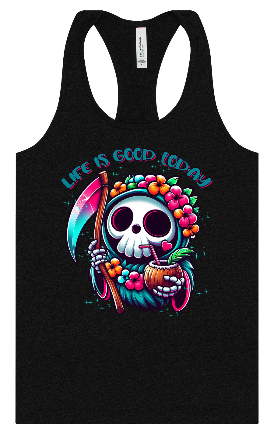 Tropical Grim Reaper Women's Racerback Tank