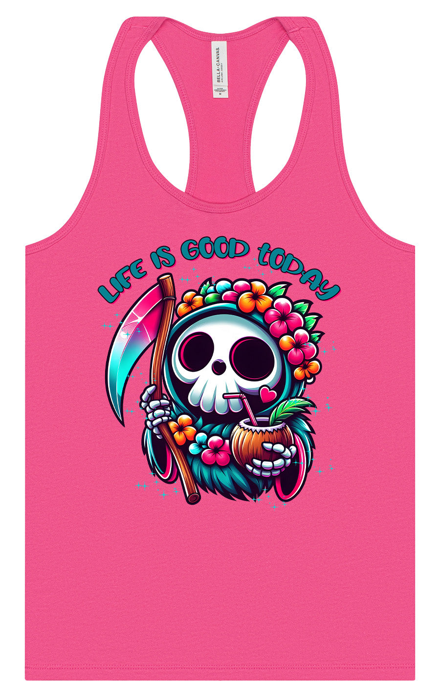 Tropical Grim Reaper Women's Racerback Tank