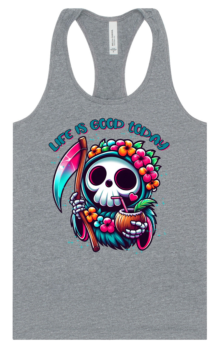 Tropical Grim Reaper Women's Racerback Tank