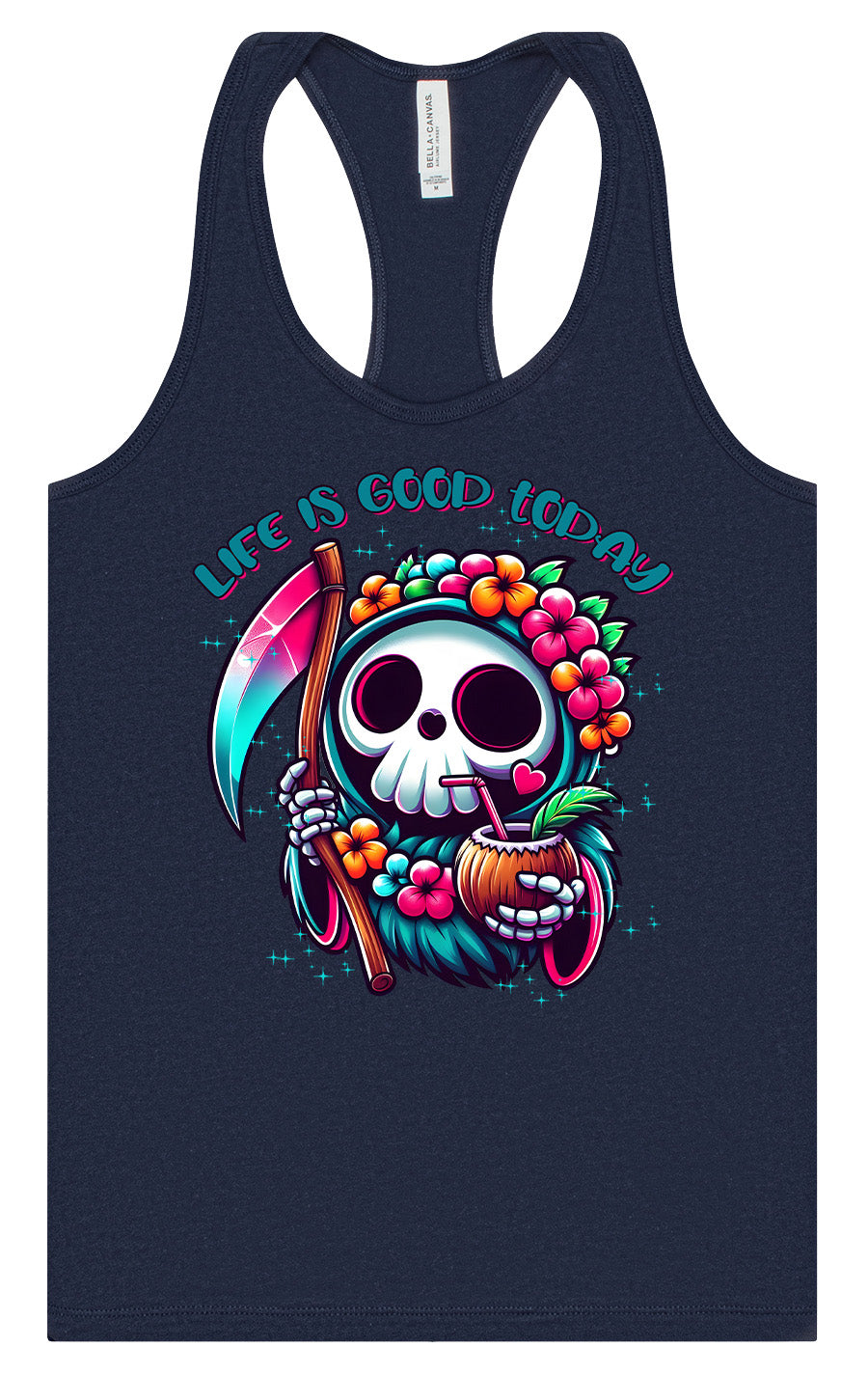 Tropical Grim Reaper Women's Racerback Tank