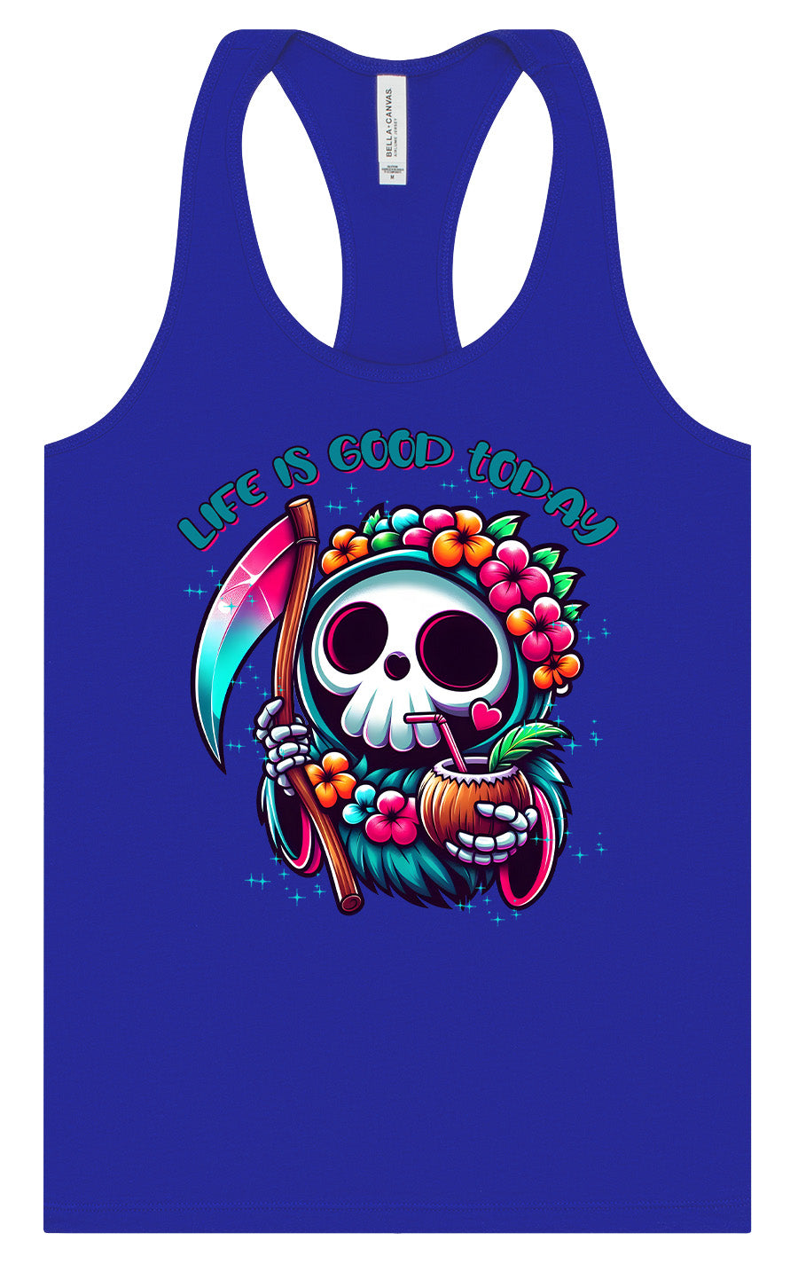 Tropical Grim Reaper Women's Racerback Tank