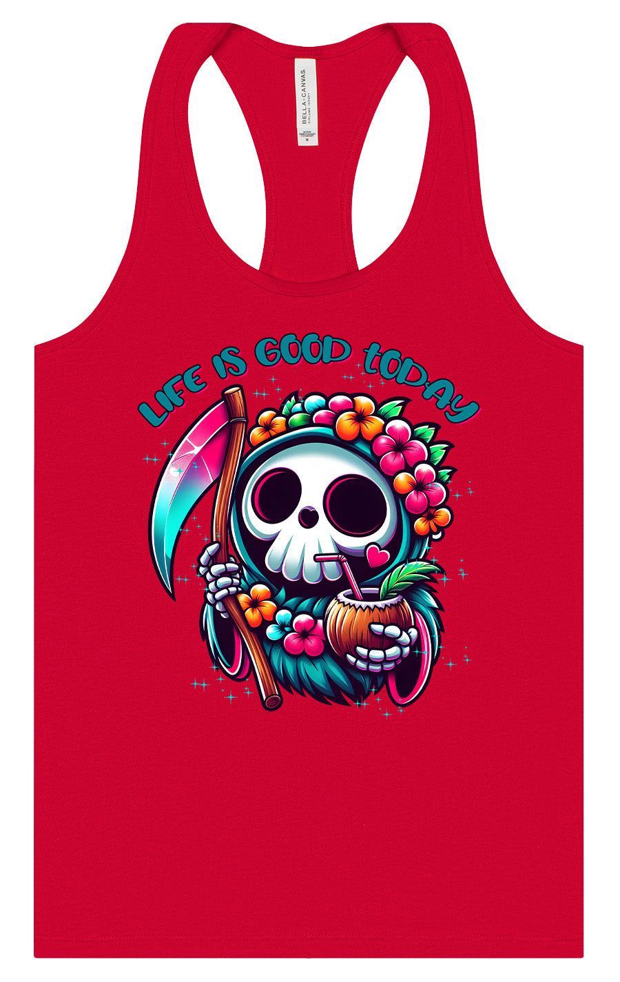Tropical Grim Reaper Women's Racerback Tank