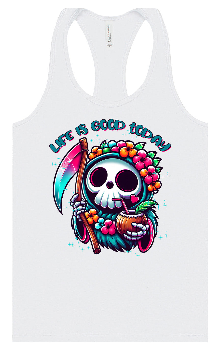 Tropical Grim Reaper Women's Racerback Tank