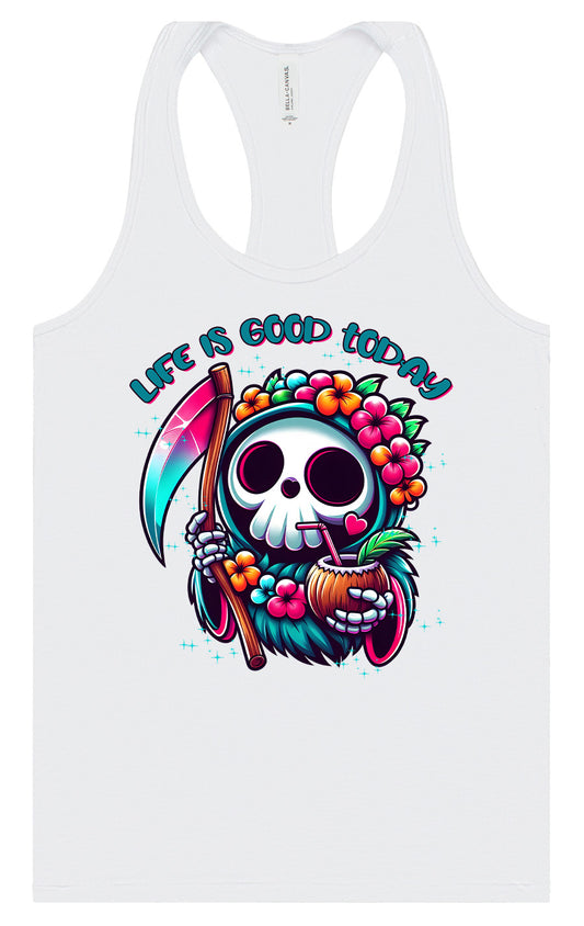 Tropical Grim Reaper Women's Racerback Tank