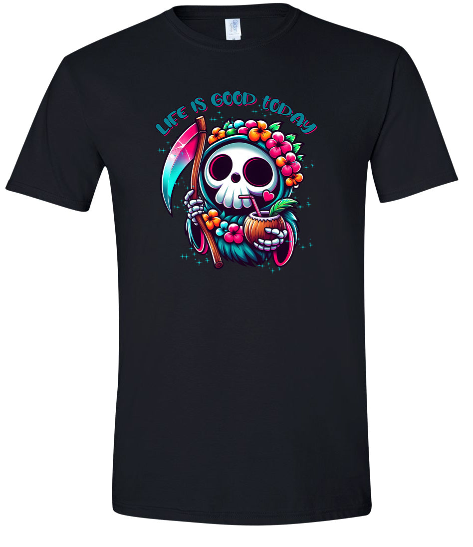 Tropical Grim Reaper Adult Gildan Soft Shirt