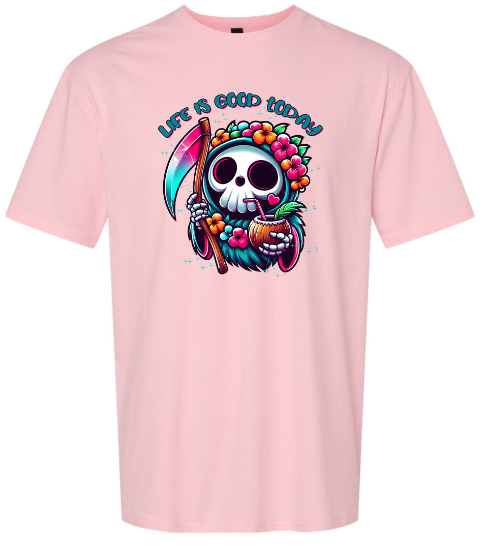 Tropical Grim Reaper Adult Gildan Soft Shirt