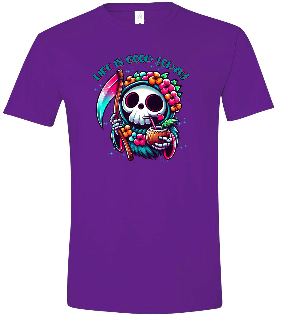Tropical Grim Reaper Adult Gildan Soft Shirt