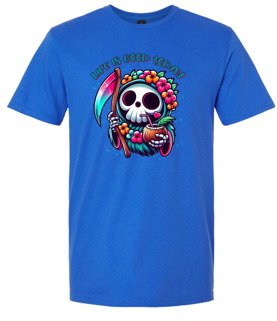 Tropical Grim Reaper Adult Gildan Soft Shirt