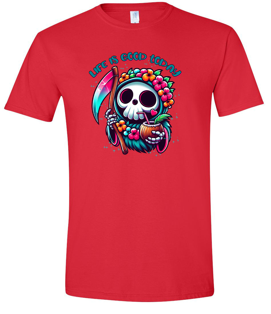 Tropical Grim Reaper Adult Gildan Soft Shirt