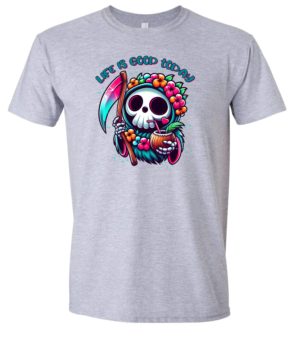 Tropical Grim Reaper Adult Gildan Soft Shirt
