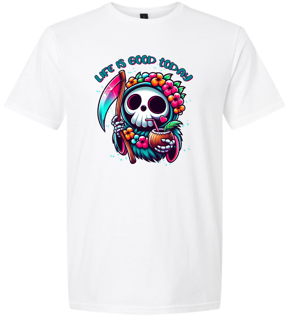 Tropical Grim Reaper Adult Gildan Soft Shirt