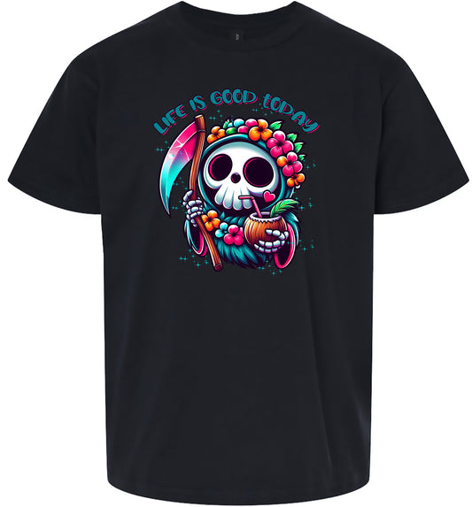 Tropical Grim Reaper Children's Gildan Soft Shirt