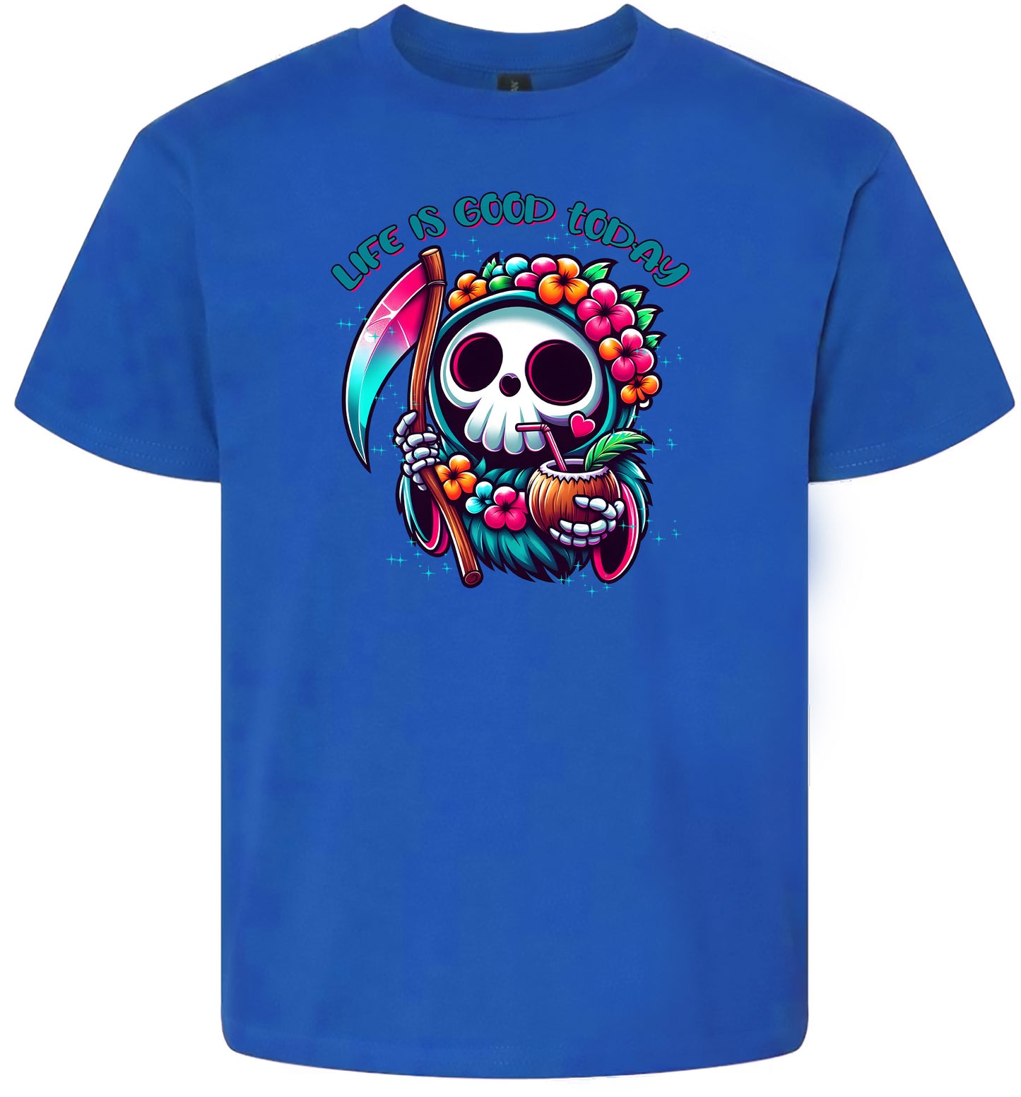 Tropical Grim Reaper Children's Gildan Soft Shirt