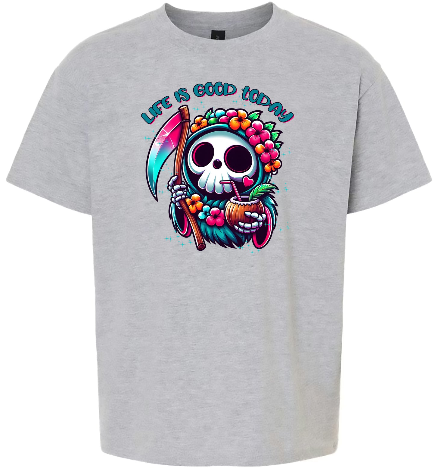 Tropical Grim Reaper Children's Gildan Soft Shirt
