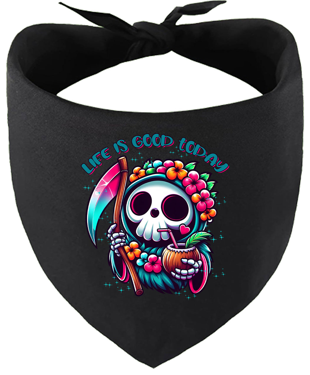 Tropical Grim Reaper Pet Bandana