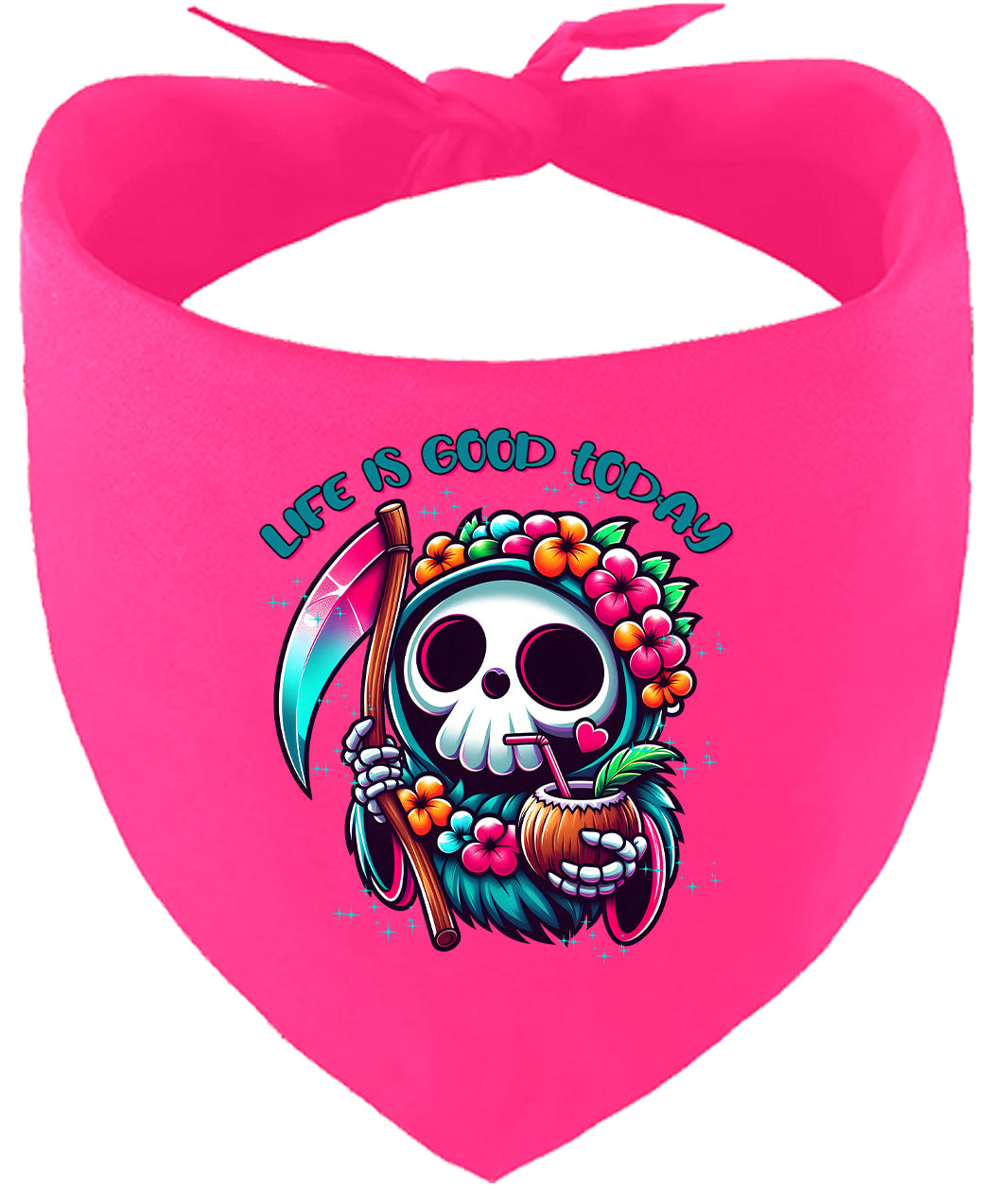 Tropical Grim Reaper Pet Bandana