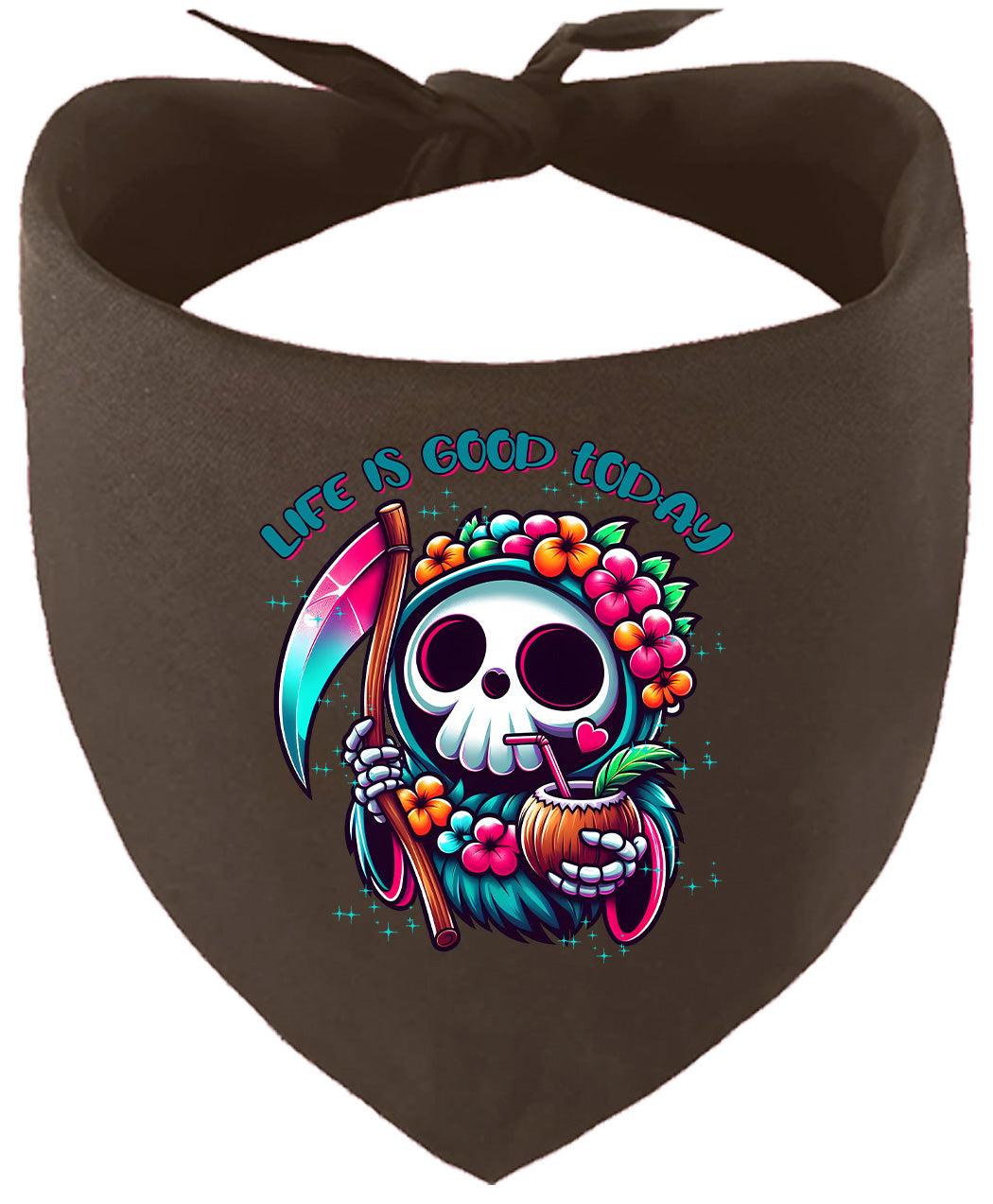 Tropical Grim Reaper Pet Bandana
